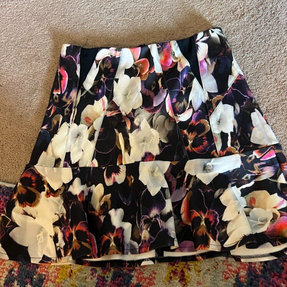 Nicole Miller floral skirt 4